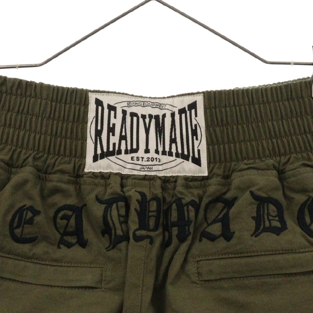 READY MADE(レディメイド) ×Cali Thornhill Dewitt Boxing Shorts カリ ソーンヒルデウィット ボクシングショーツ ショートパンツ ハーフパンツ カーキ