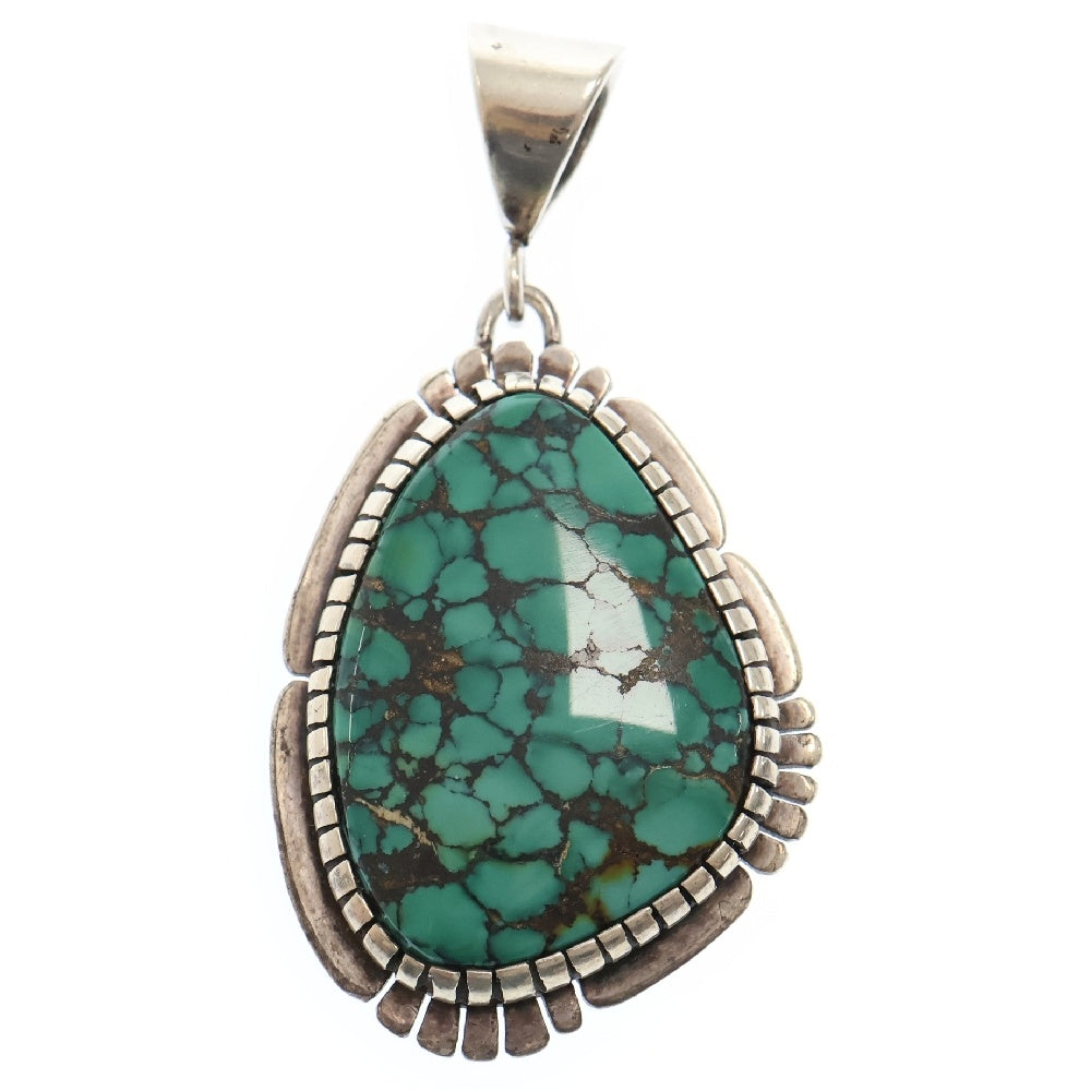 INDIAN JEWELRY(インディアンジュエリー) ナバホ族 ターコイズ ストーンペンダントトップ グリーン