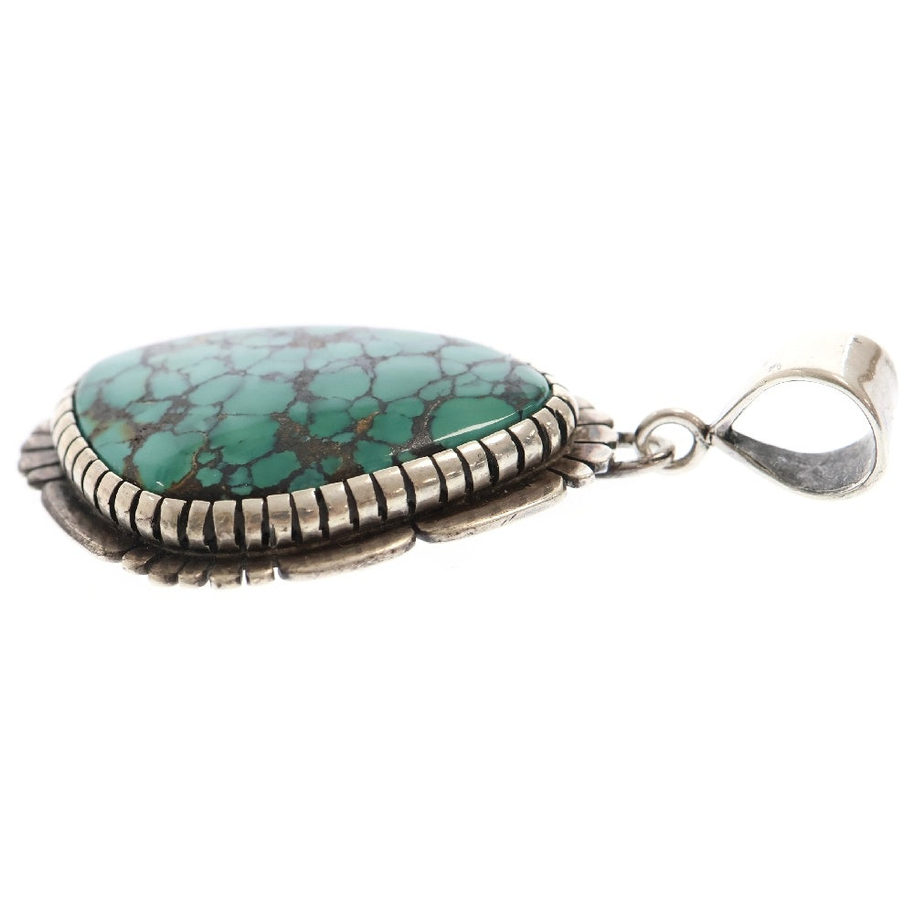 INDIAN JEWELRY(インディアンジュエリー) ナバホ族 ターコイズ ストーンペンダントトップ グリーン