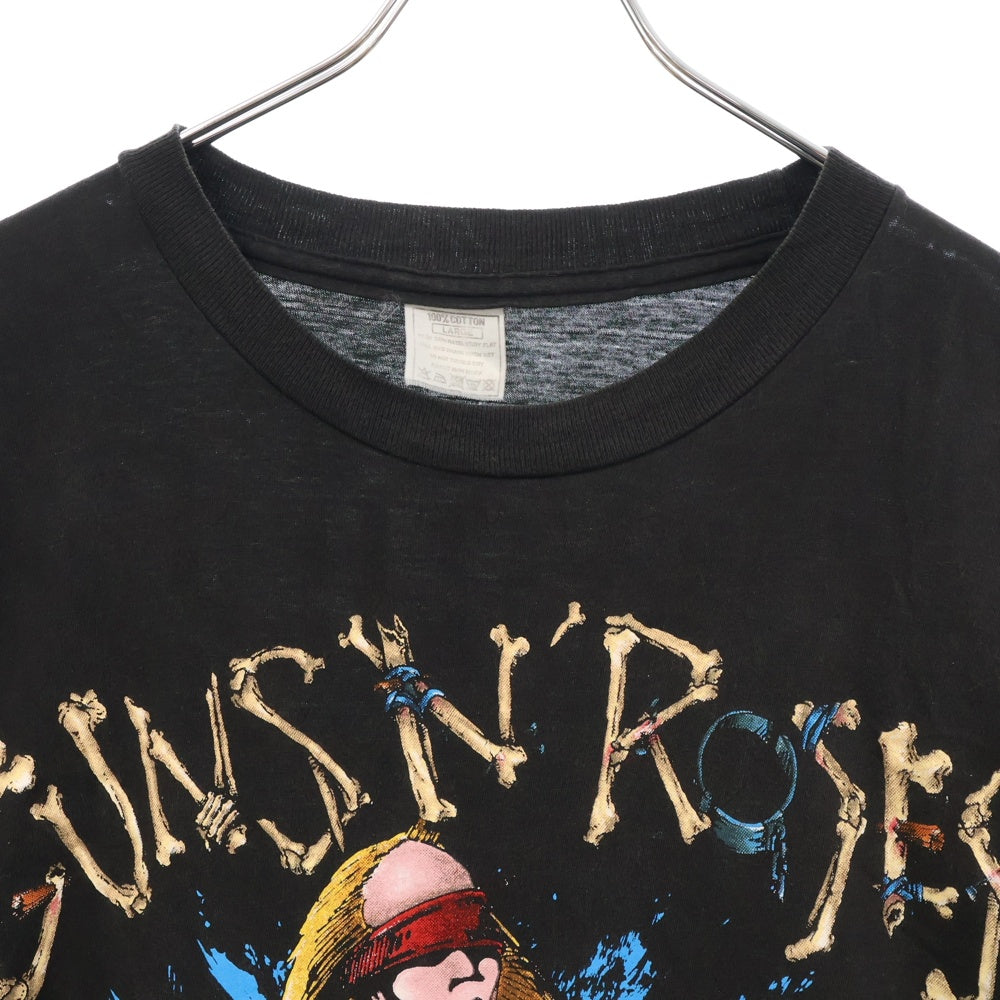 VINTAGE(ヴィンテージ) 90s VINTAGE GUNS N ROSES PRETTY TIED UP EUROPEAN TOUR 1992 ガンズアンドローゼズ プリント半袖カットソー ヴィンテージTシャツ ブラック