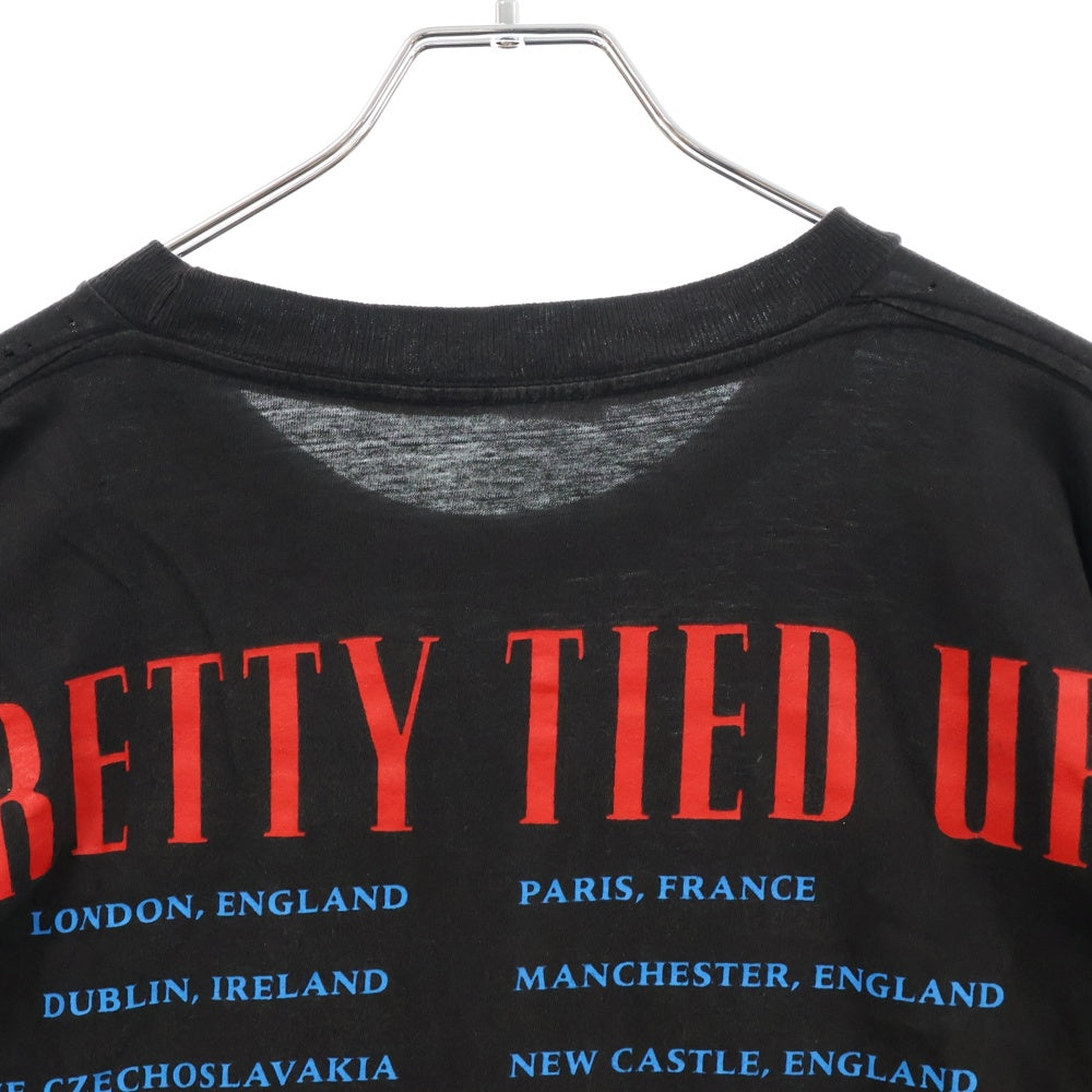 VINTAGE(ヴィンテージ) 90s VINTAGE GUNS N ROSES PRETTY TIED UP EUROPEAN TOUR 1992 ガンズアンドローゼズ プリント半袖カットソー ヴィンテージTシャツ ブラック
