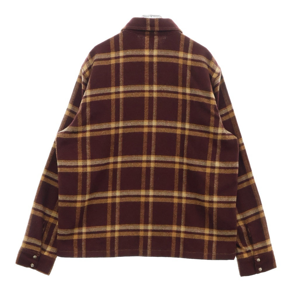 CHROME HEARTS(クロムハーツ) M WORK DOG クロスボタン チェック柄 長袖シャツ レッド/イエロー