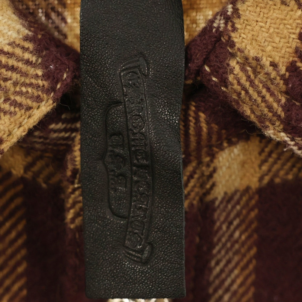 CHROME HEARTS(クロムハーツ) M WORK DOG クロスボタン チェック柄 長袖シャツ レッド/イエロー