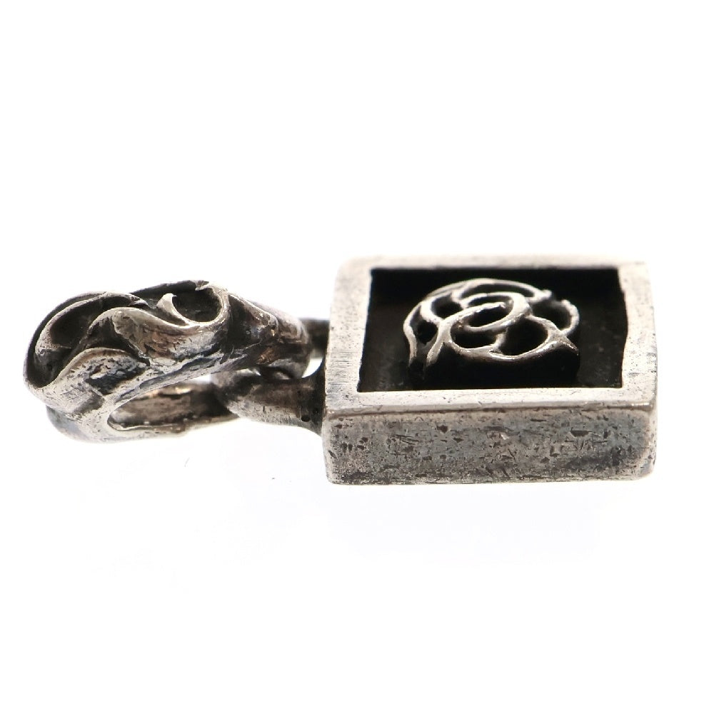 CHROME HEARTS(クロムハーツ) FRAMED FLRL フレームドフローラル チャーム シルバーネックレストップ シルバー