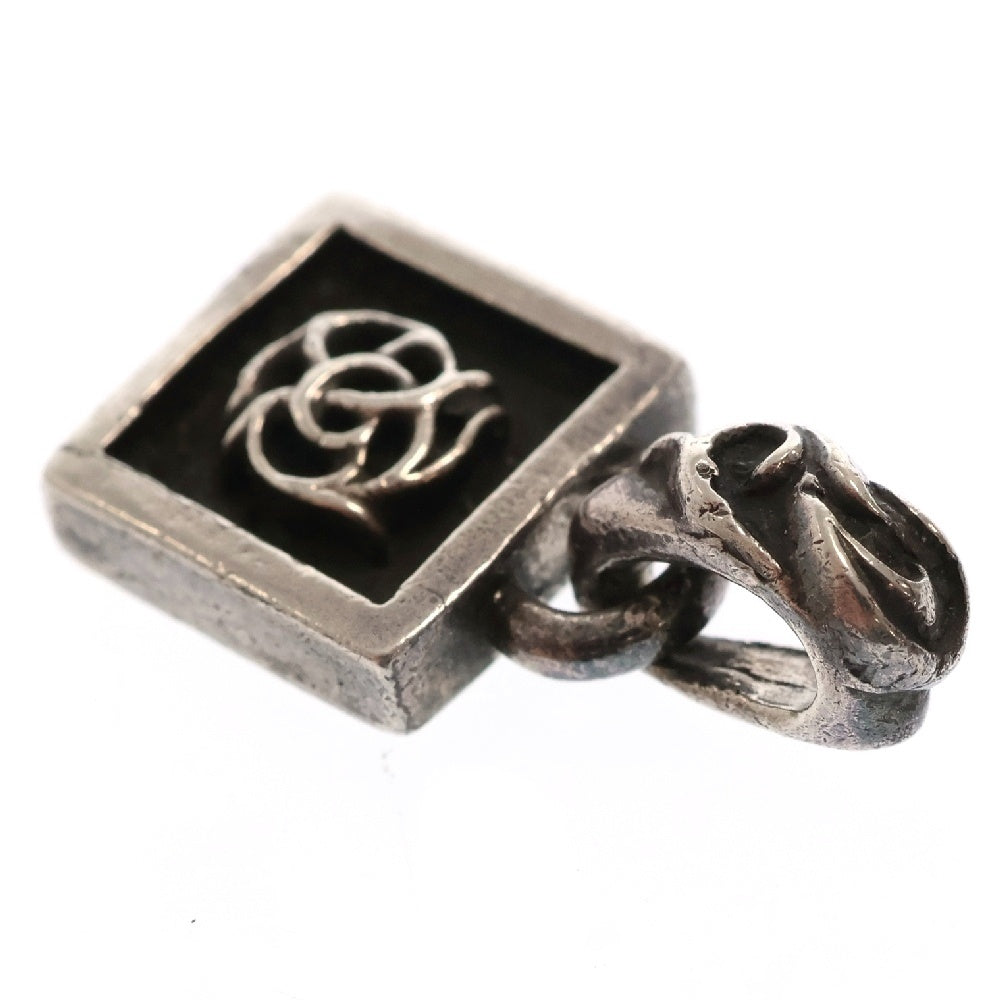CHROME HEARTS(クロムハーツ) FRAMED FLRL フレームドフローラル チャーム シルバーネックレストップ シルバー