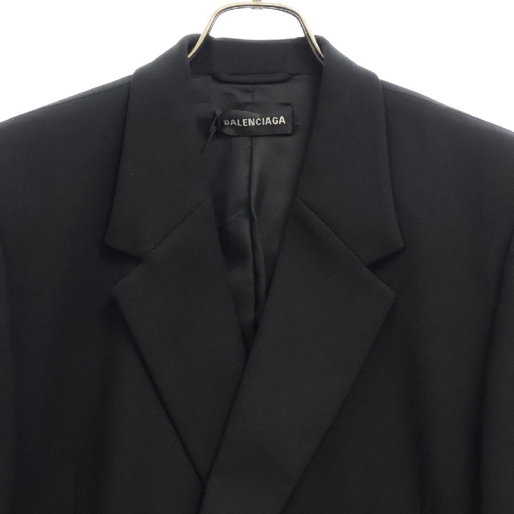 BALENCIAGA(バレンシアガ) Double-Breasted Blazer Jacket ウール ダブルブレスト オーバーサイズ テーラードジャケット ブラック 543271 TCT05