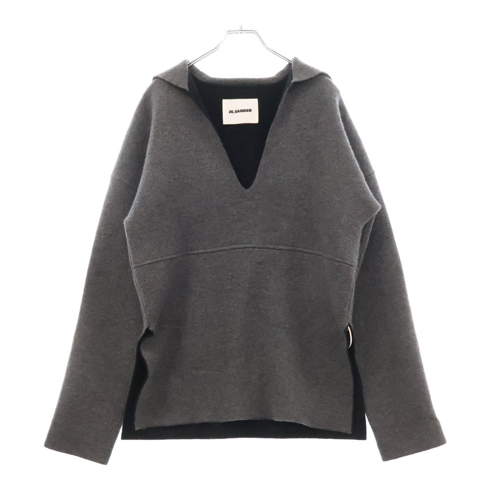 JIL SANDER(ジルサンダー) セーラーネック ニット セーター レディース グレー J02GP0132 J14509