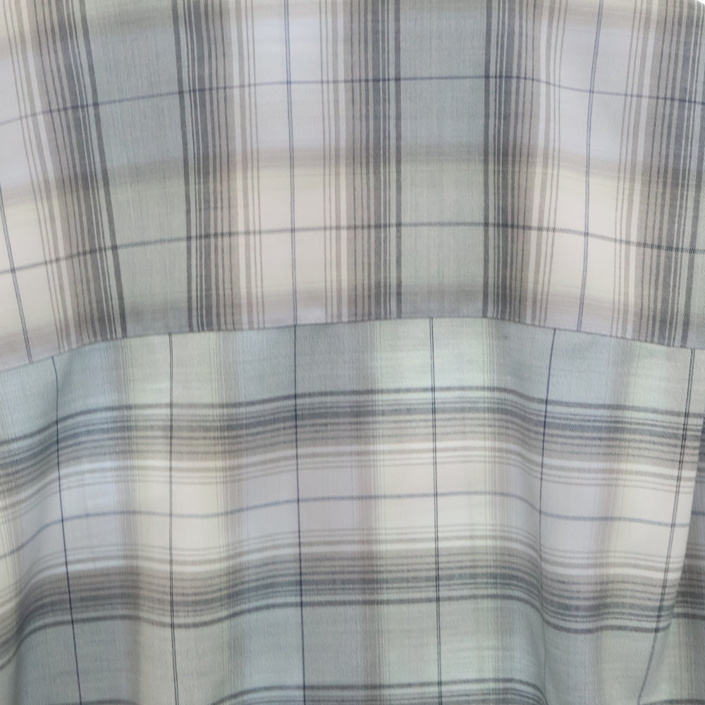 AURALEE(オーラリー) SUPER LIGHT WOOL CHECK ウールチェック 長袖シャツ グレー A25SS01LC