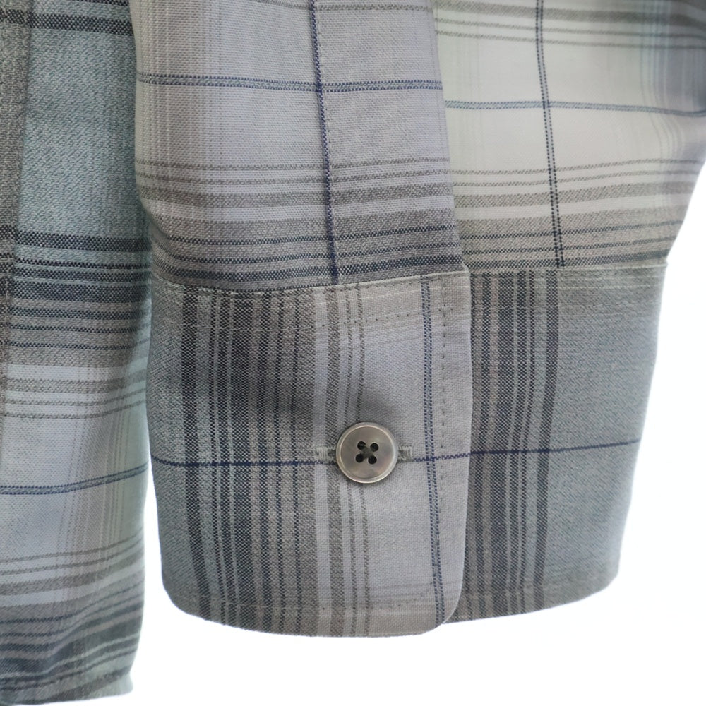 AURALEE(オーラリー) SUPER LIGHT WOOL CHECK ウールチェック 長袖シャツ グレー A25SS01LC