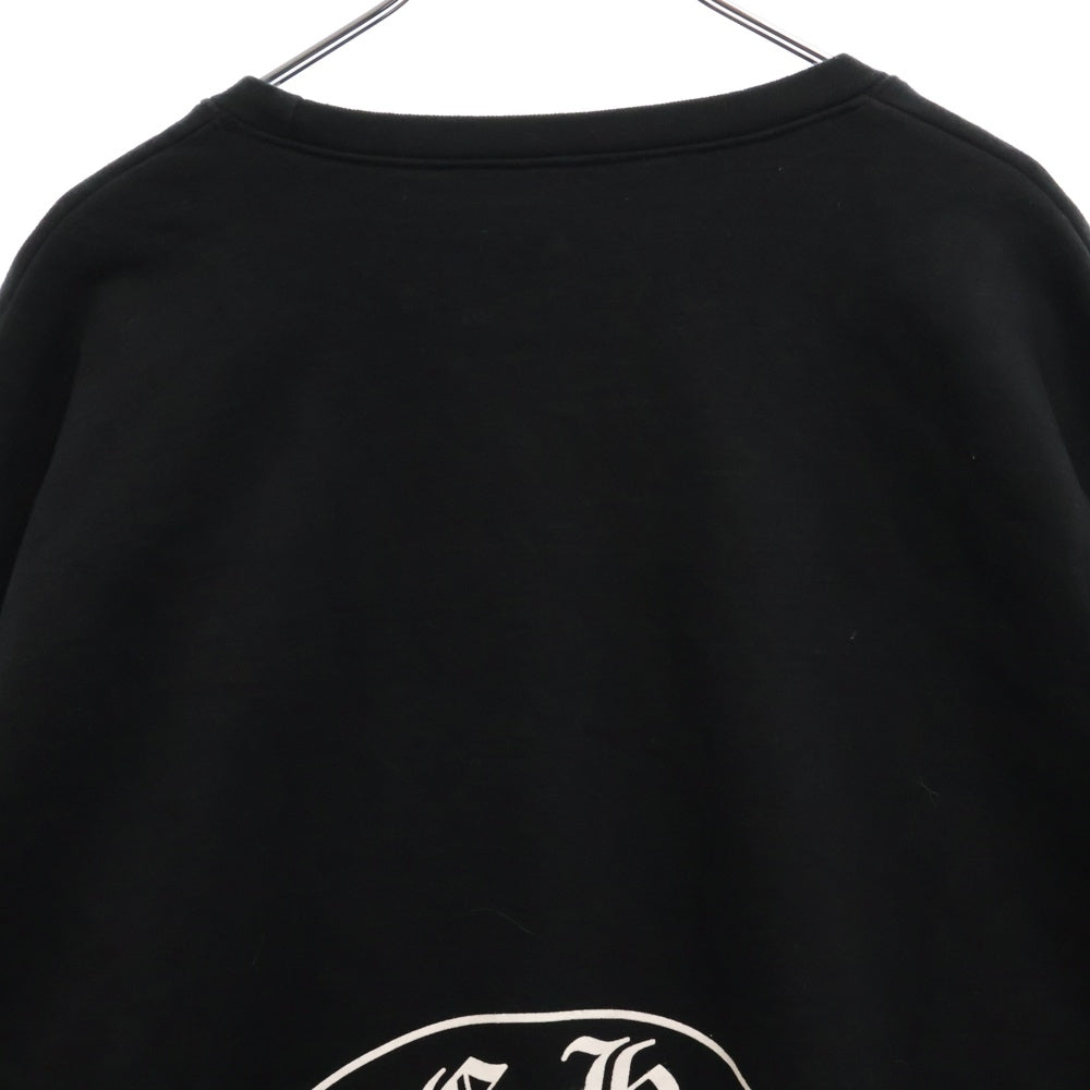 CHROME HEARTS(クロムハーツ) Horseshoe L/S Sweatshirt ホースシュープリント 袖フローラル スウェットトレーナー ブラック