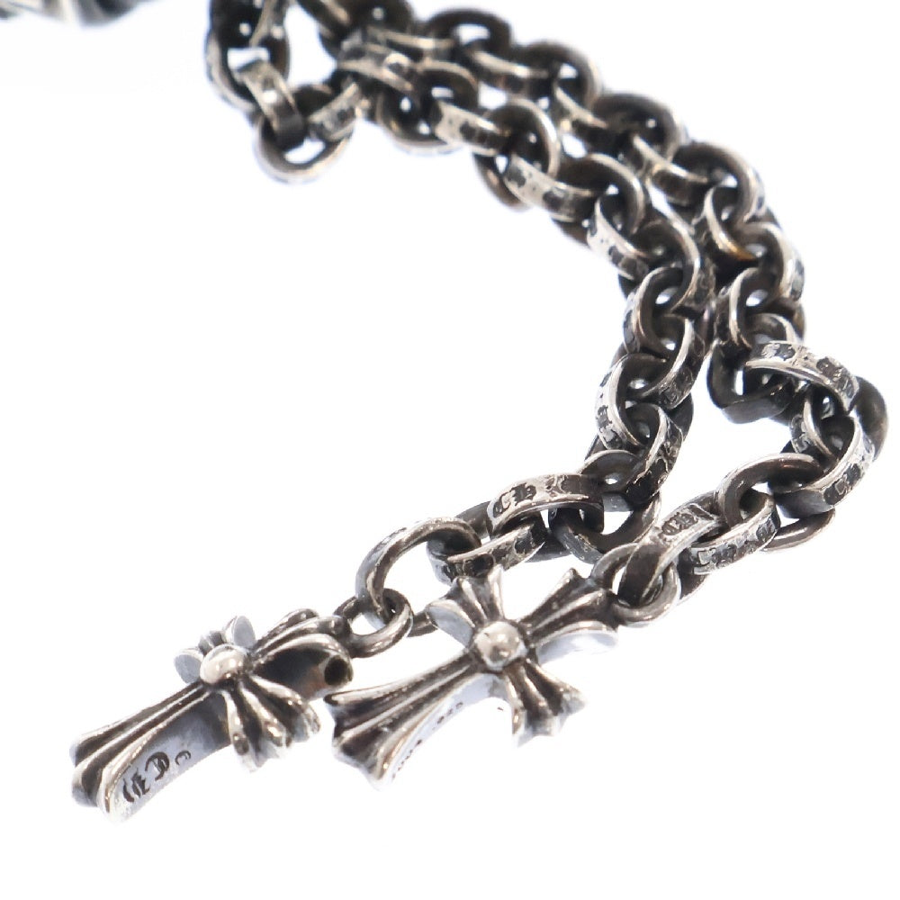 CHROME HEARTS(クロムハーツ) 3 SIDE ZIP 3サイドジップ サイドピラミッドスタッズレザーウォレット財布 ブラック/シルバー