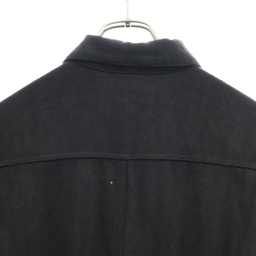 COMOLI(コモリ) シルク TYPE-1ST トラッカー 長袖シャツ ジャケット ブラック V01-01007