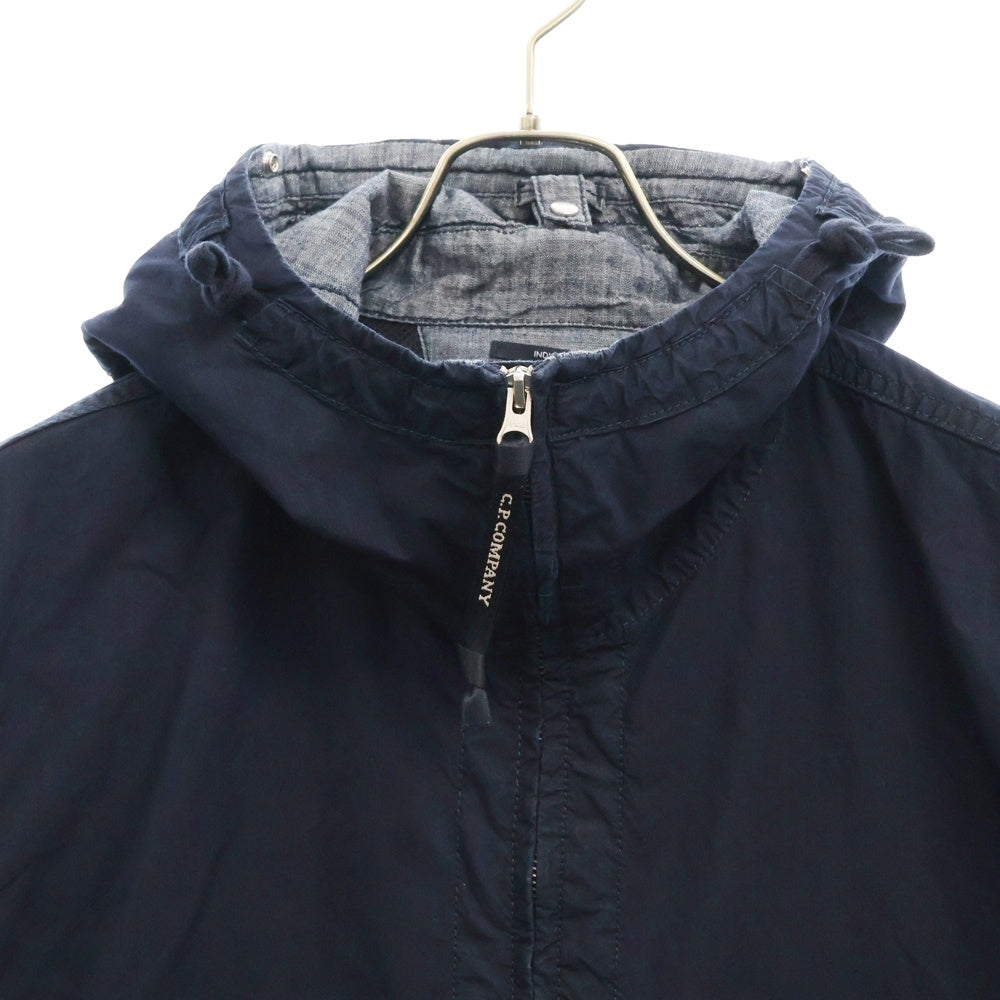 C.P. Company(シーピーカンパニー) 50 Fili Indigo Goggle Jacket コットン ナイロン ゴーグルジャケット ネイビー 18CMOW154A-110288W