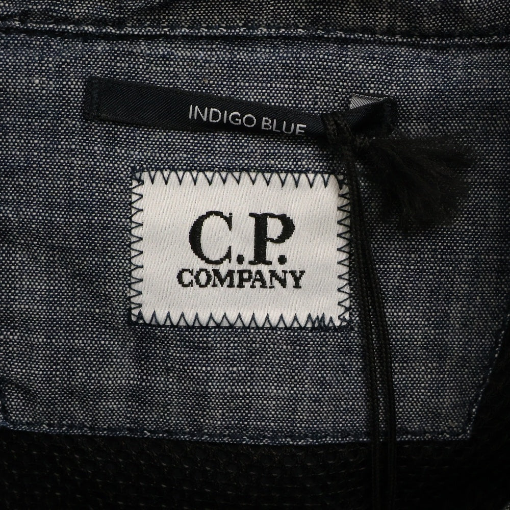 C.P. Company(シーピーカンパニー) 50 Fili Indigo Goggle Jacket コットン ナイロン ゴーグルジャケット ネイビー 18CMOW154A-110288W