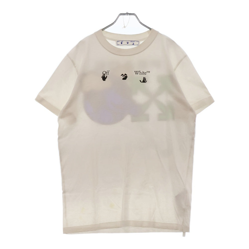 OFF-WHITE(オフホワイト) 21SS PEACE WORLDWIDE TEE バックプリント半袖Tシャツ ホワイト OMAA027R21JER009
