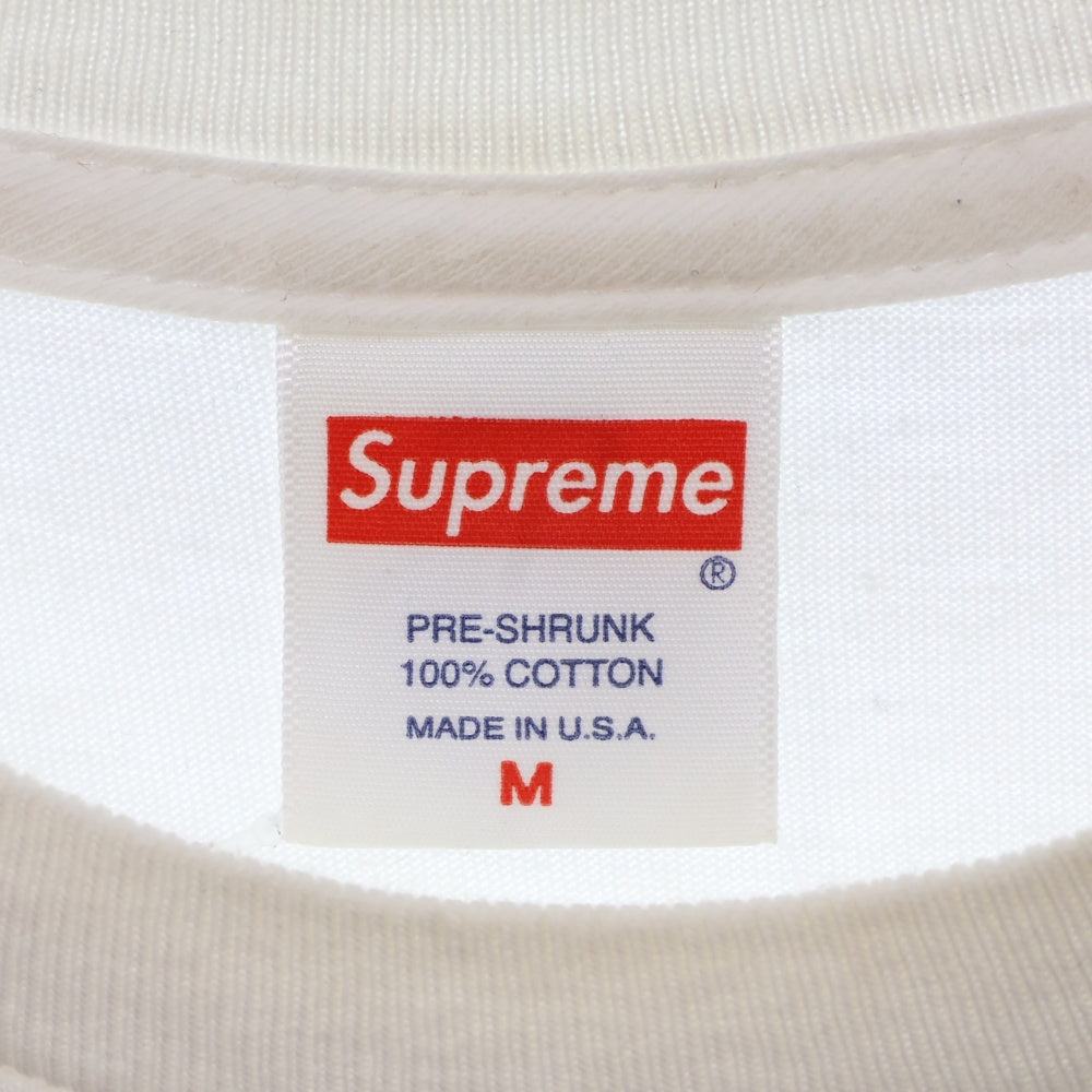 SUPREME(シュプリーム) 19AW Bandana Box Logo Tee バンダナボックスロゴ半袖Tシャツ クルーネックカットソー ホワイト/ブルー