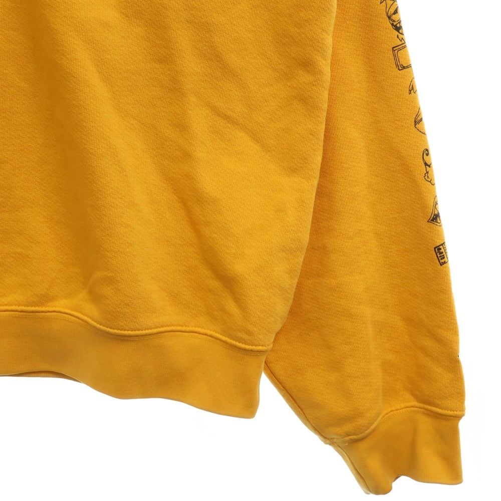 CHROME HEARTS(クロムハーツ) MATTY BOY PPO mustard SWTSHRT CALL ME マスタードスウェットシャツ クルーネック トレーナー プリント マスタード