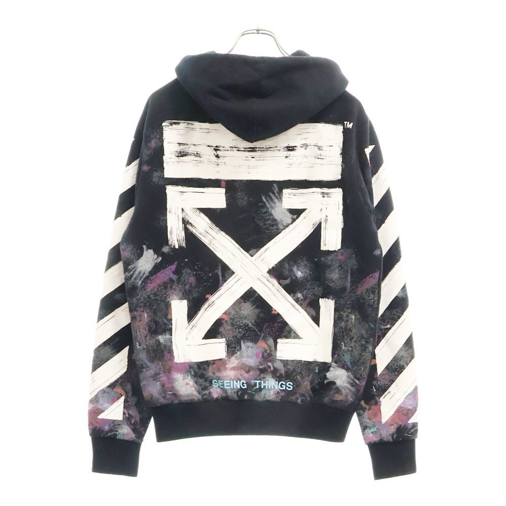OFF-WHITE(オフホワイト) 17AW ダイアグギャラクシーブラッシュドジップフーディー パーカー OMBB003F17619030 ブラック
