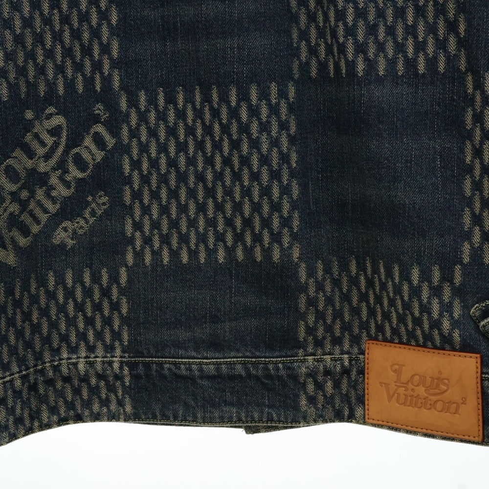 LOUIS VUITTON(ルイヴィトン) 20AW ×NIGO ニゴー モノグラム ジャイアントダミエウェーブスモノグラムデニムジャケット インディゴ HJA10WUZC