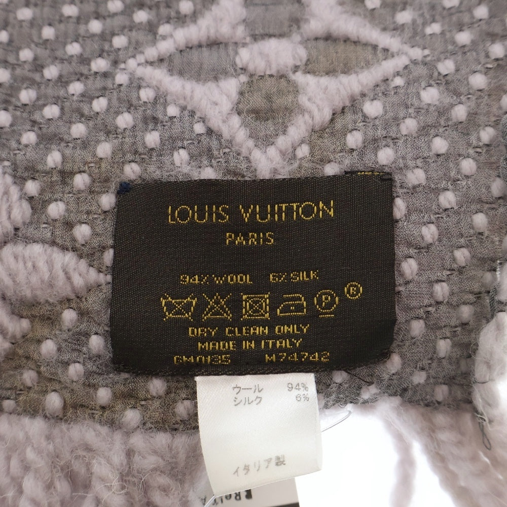 LOUIS VUITTON(ルイヴィトン) エシャルプ ロゴマニア モノグラム総柄 マフラー スカーフ グレー M74742
