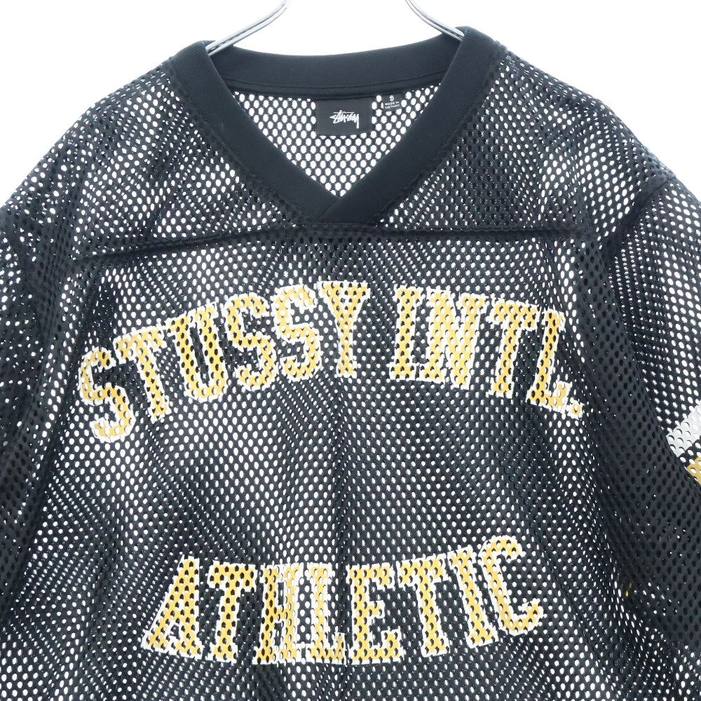 STUSSY(ステューシー) INTERNATIONAL TEAM JERSEY ゲームシャツ メッシュ 半袖シャツ ブラック 1140370