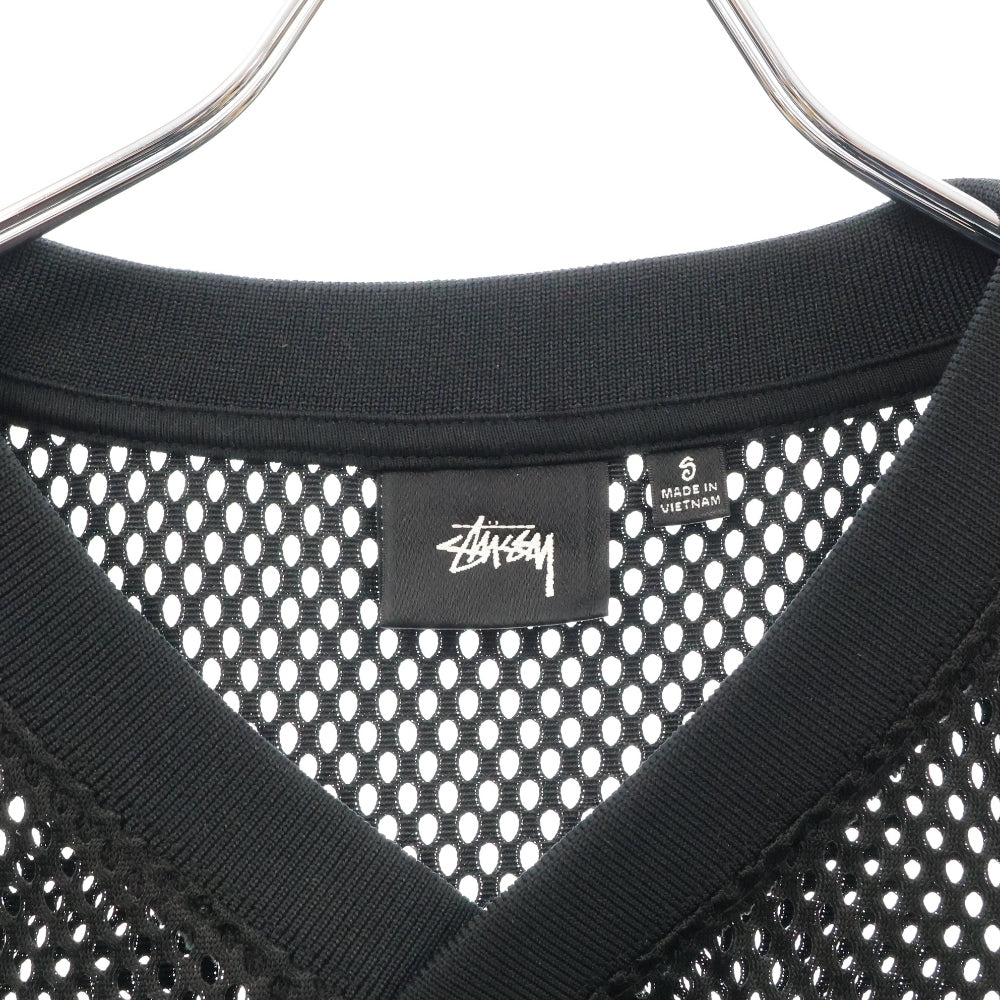 STUSSY(ステューシー) INTERNATIONAL TEAM JERSEY ゲームシャツ メッシュ 半袖シャツ ブラック 1140370