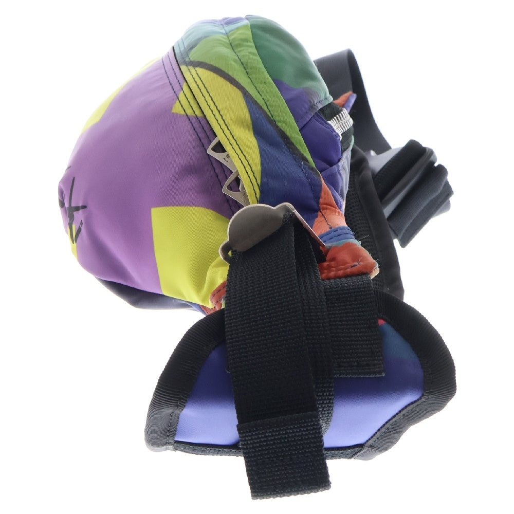 Sacai(サカイ) ×KAWS Bum bag カウズ マルチカラー ナイロン ボディバッグ 21-0257S