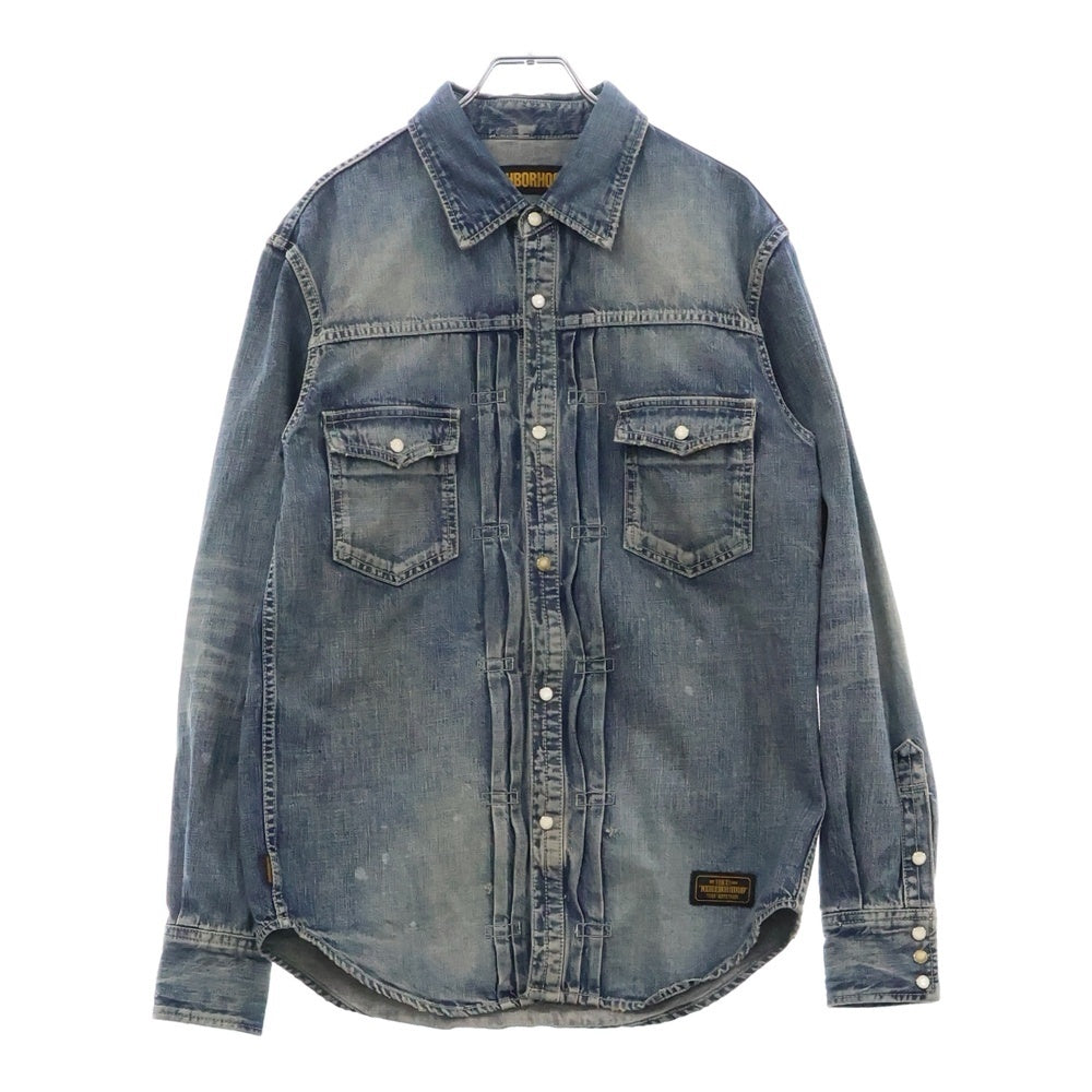NEIGHBORHOOD(ネイバーフッド) 18SS SAVAGE WESTERN C-SHIRT LS サベージ ウェスタン 長袖 デニムシャツ インディゴ181NYNH-SHM01