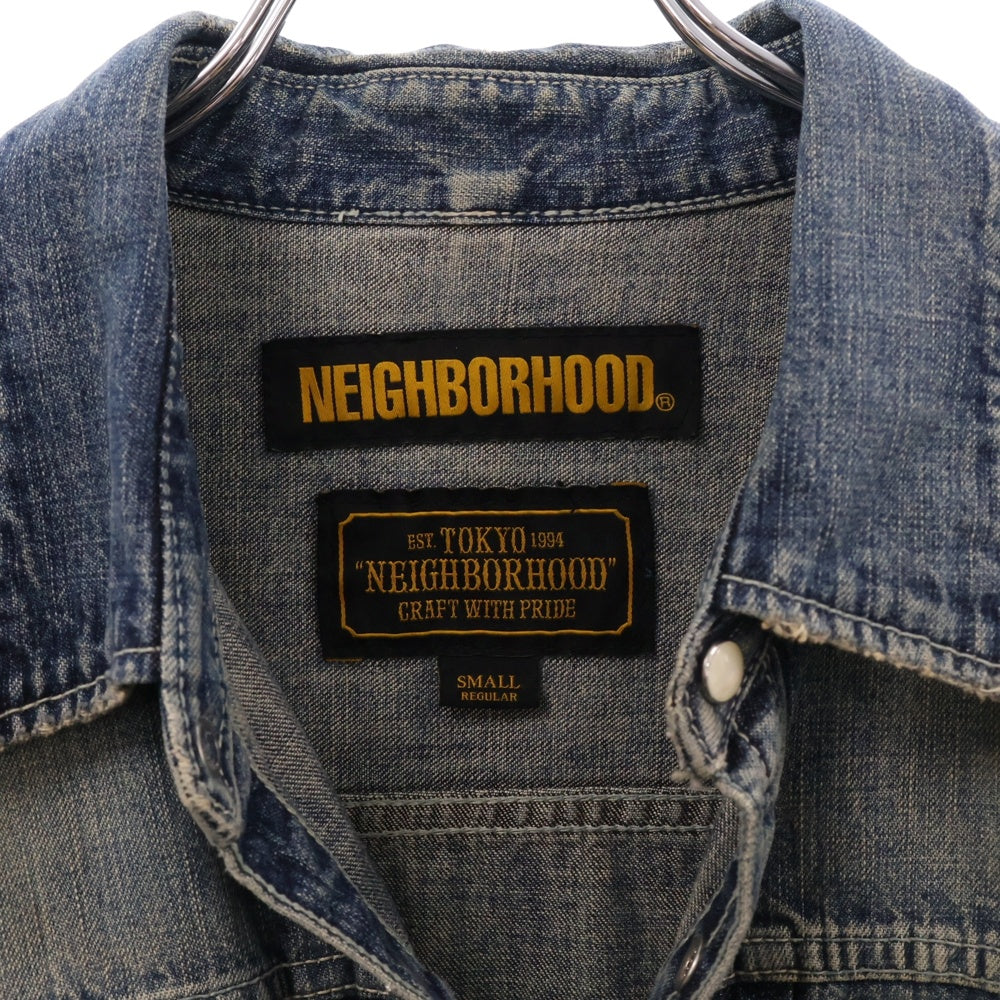NEIGHBORHOOD(ネイバーフッド) 18SS SAVAGE WESTERN C-SHIRT LS サベージ ウェスタン 長袖 デニムシャツ インディゴ181NYNH-SHM01