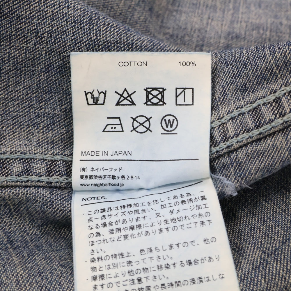 NEIGHBORHOOD(ネイバーフッド) 18SS SAVAGE WESTERN C-SHIRT LS サベージ ウェスタン 長袖 デニムシャツ インディゴ181NYNH-SHM01