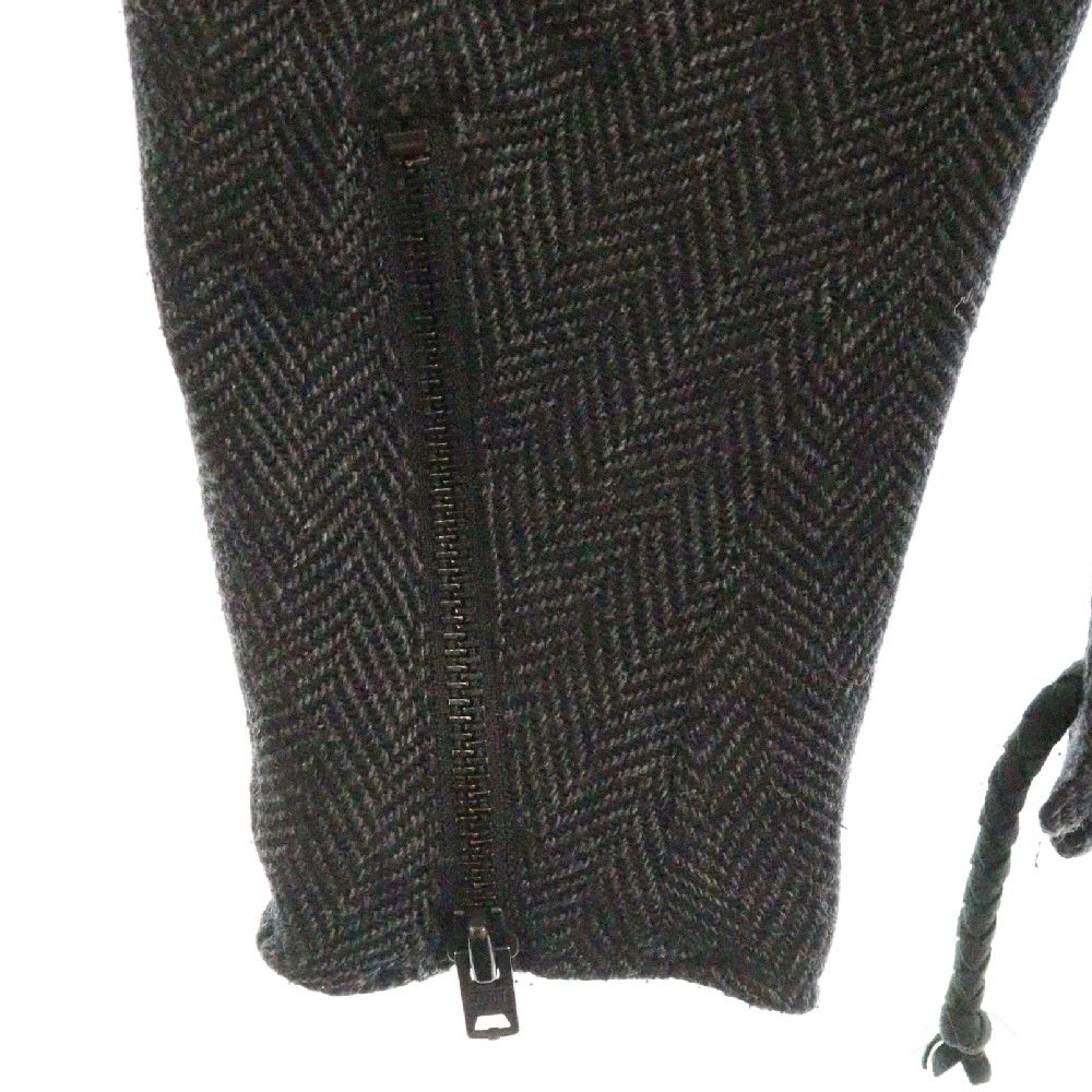 NEIGHBORHOOD(ネイバーフッド) ×SCHOTT ショット レオパードライナー ウール ダブルライダースジャケット グレー SHNH-JK04