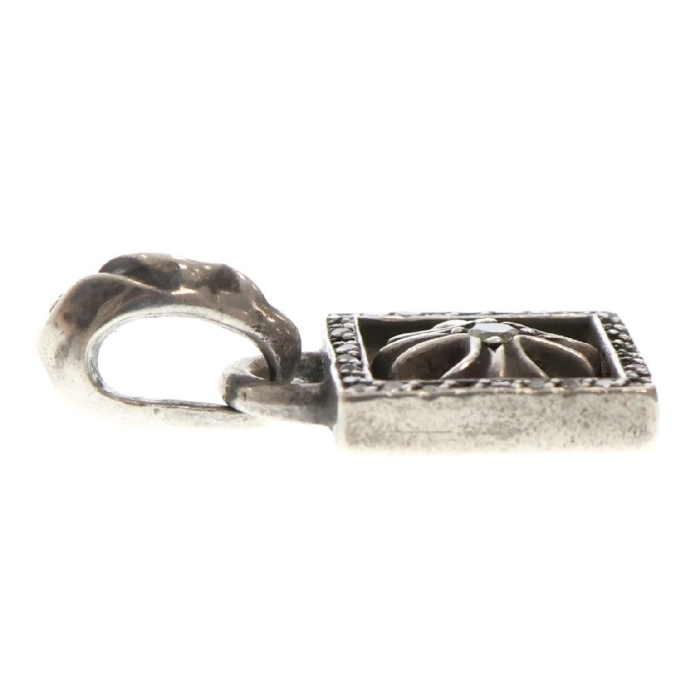 CHROME HEARTS(クロムハーツ) FRAMED CH PLUS P D フレームドCHプラス PAVEダイヤ チャーム シルバーネックレストップ