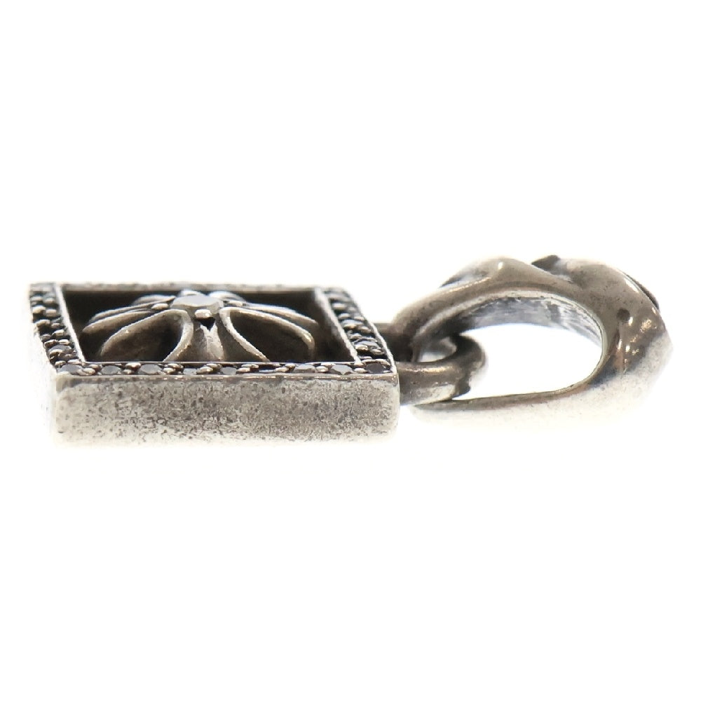 CHROME HEARTS(クロムハーツ) FRAMED CH PLUS P D フレームドCHプラス PAVEダイヤ チャーム シルバーネックレストップ