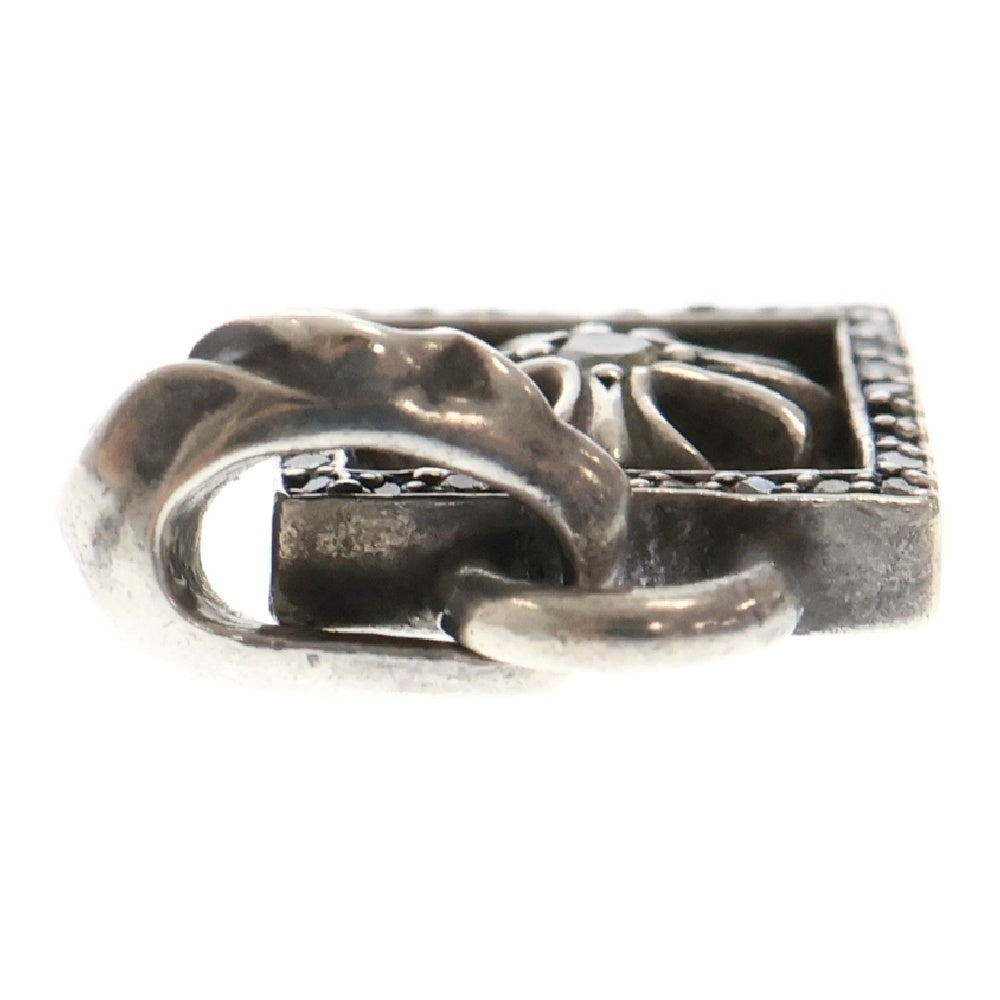 CHROME HEARTS(クロムハーツ) FRAMED CH PLUS P D フレームドCHプラス PAVEダイヤ チャーム シルバーネックレストップ