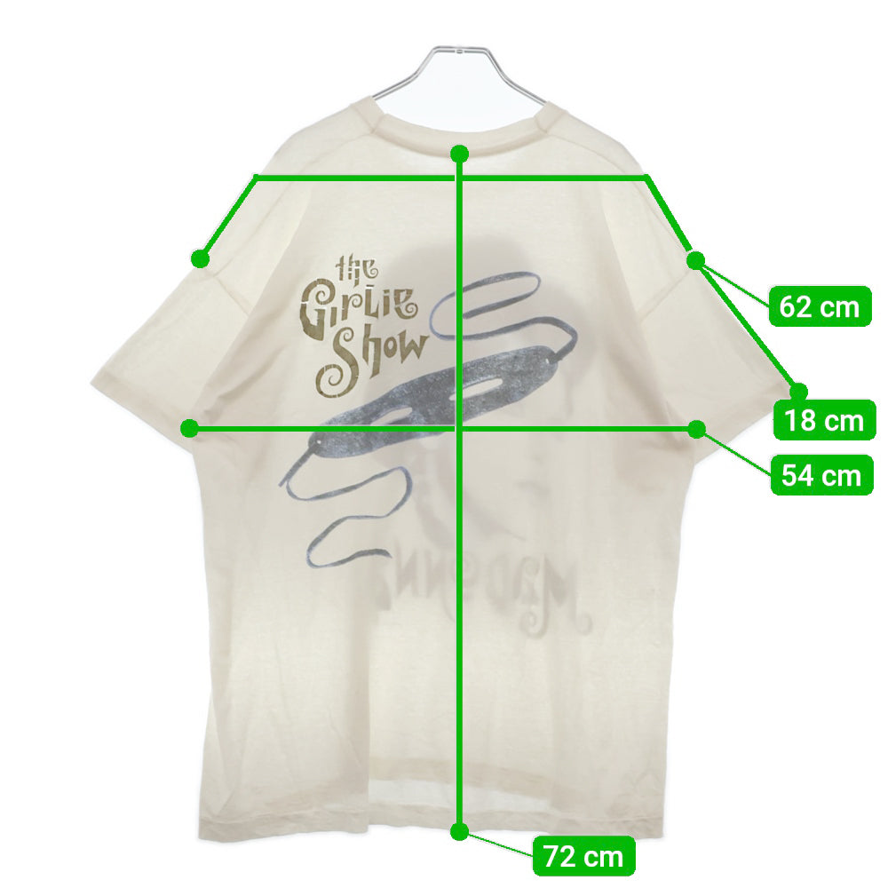 VINTAGE(ヴィンテージ) 90s MADONNA THE GIRLIE SHOW 1993 マドンナガーリーショウ1993 半袖Tシャツ ホワイト