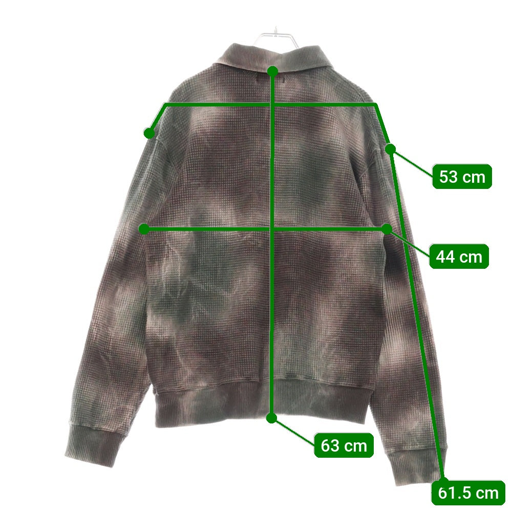 THUG CLUB(サグクラブ) 25SS AMBUSH TC PK ロゴプレート サーマル 長袖ポロシャツ グレー TC25TS0601