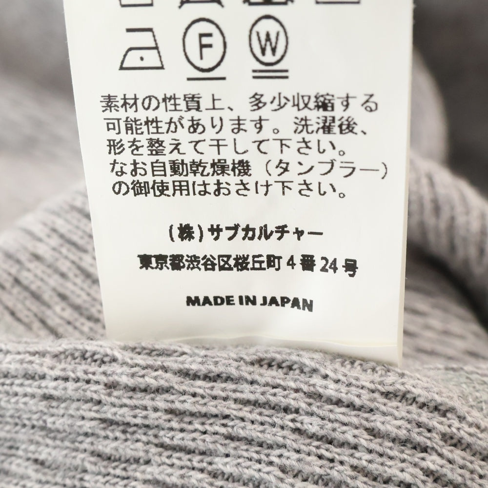 SUBCULTURE(サブカルチャー) 21SS THERMAL LONGSLEEVE T-SHIRT ワッフル 長袖Tシャツ カットソー グレー SCLT-CL01