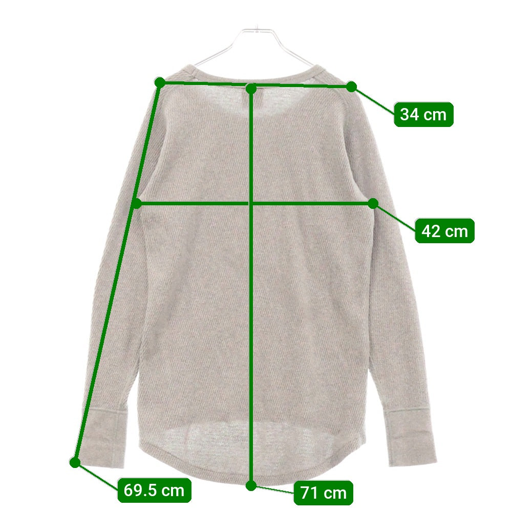 SUBCULTURE(サブカルチャー) 21SS THERMAL LONGSLEEVE T-SHIRT ワッフル 長袖Tシャツ カットソー グレー SCLT-CL01