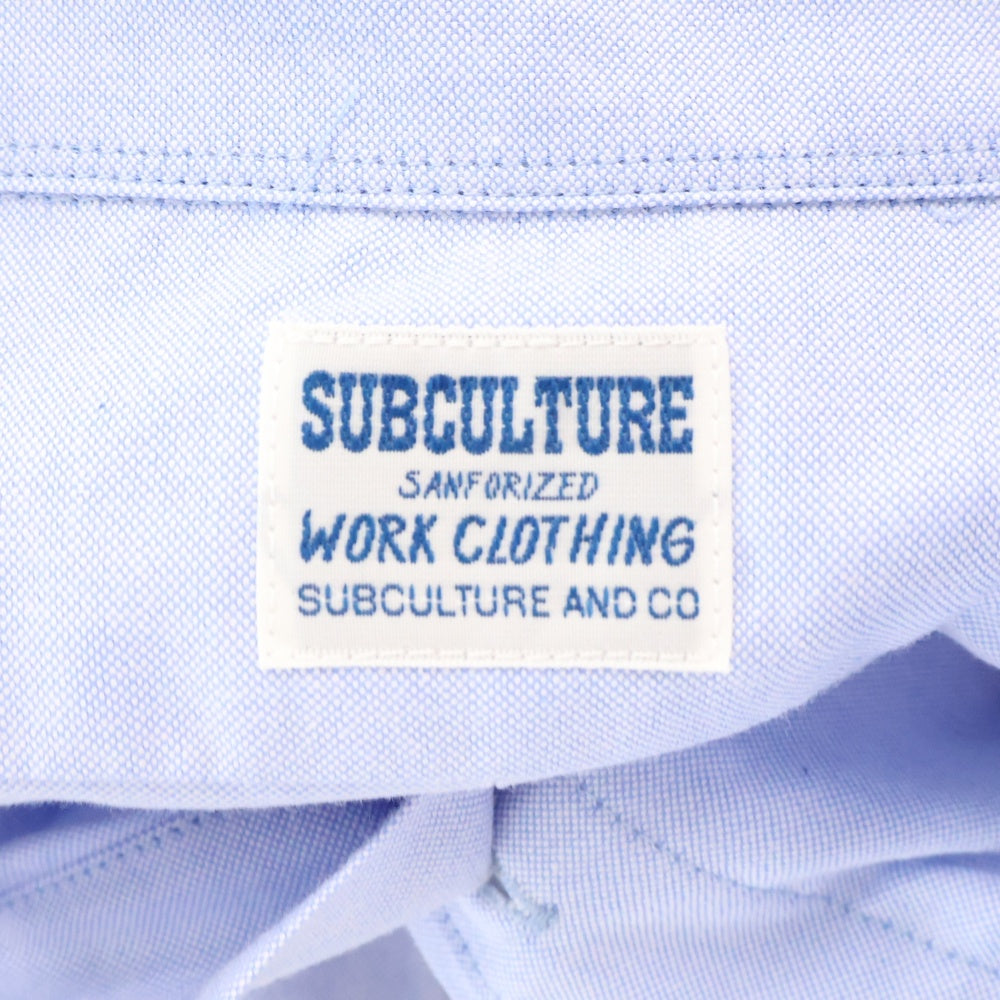 SUBCULTURE(サブカルチャー) 23AW Oxford Shirt オックスフォード ボタンダウン 長袖シャツ ブルー SCSH-A2301