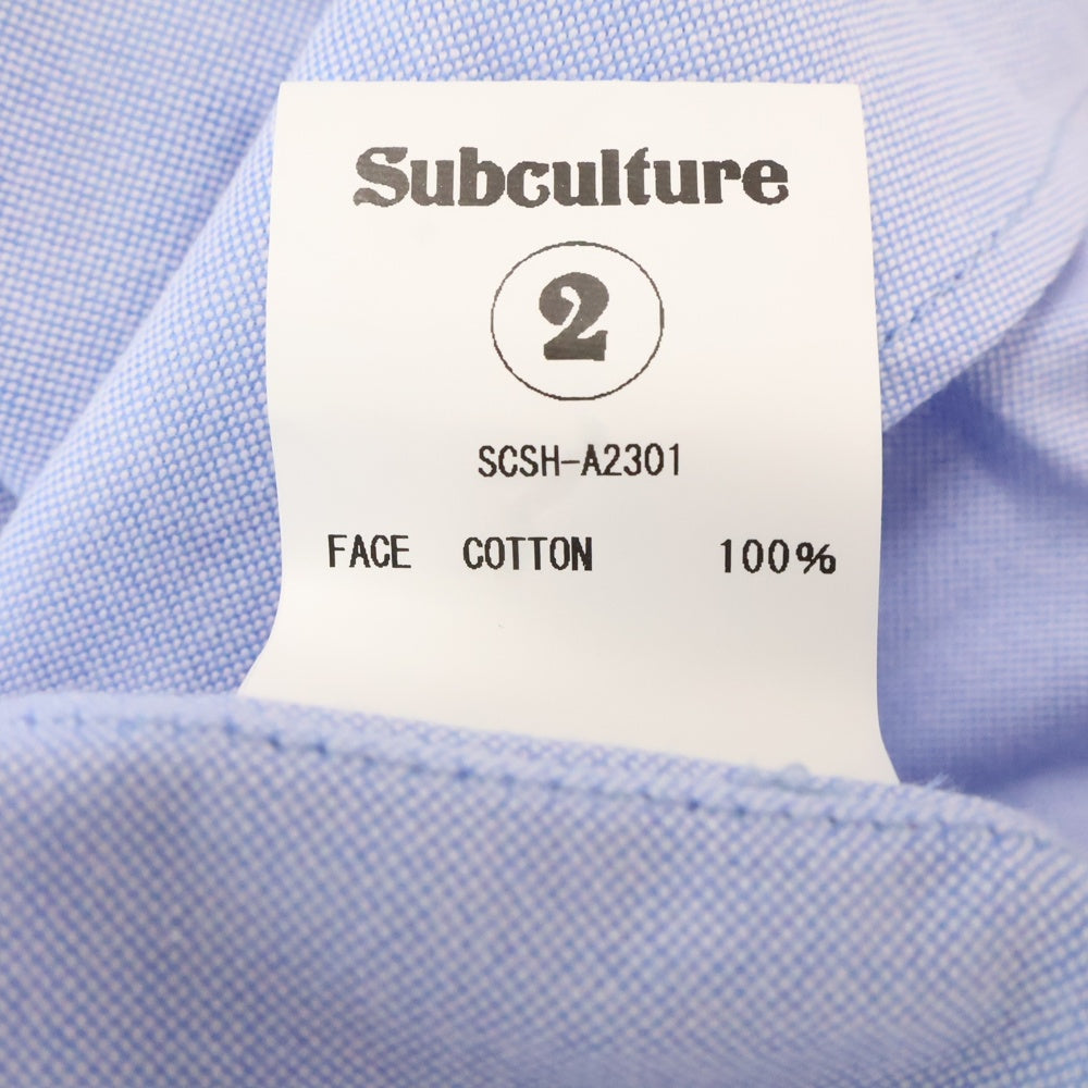 SUBCULTURE(サブカルチャー) 23AW Oxford Shirt オックスフォード ボタンダウン 長袖シャツ ブルー SCSH-A2301