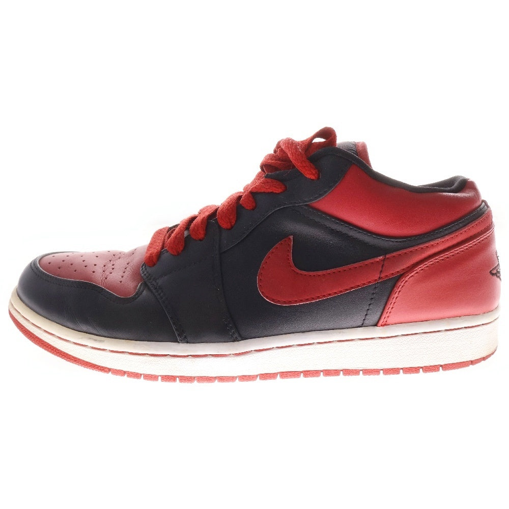 NIKE(ナイキ) 【2008年 観賞用】 AIR JORDAN 1 PHAT LOW エアジョーダン 1 ファット ローカットスニーカー ブラック/レッド US10/28cm 338145-061