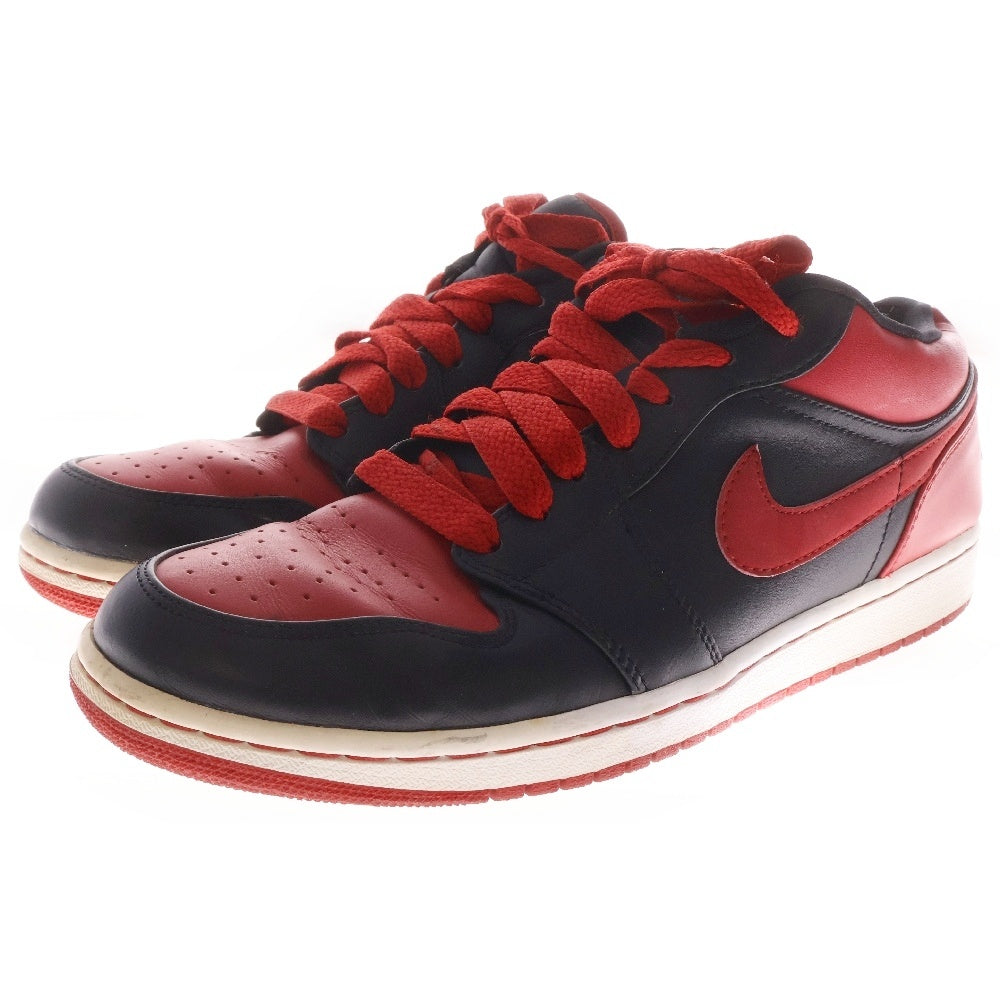 NIKE(ナイキ) 【2008年 観賞用】 AIR JORDAN 1 PHAT LOW エアジョーダン 1 ファット ローカットスニーカー ブラック/レッド US10/28cm 338145-061