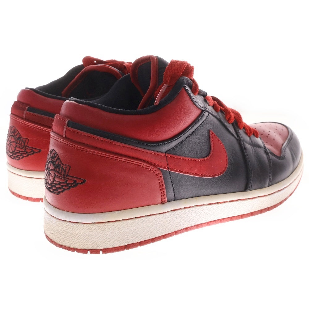NIKE(ナイキ) 【2008年 観賞用】 AIR JORDAN 1 PHAT LOW エアジョーダン 1 ファット ローカットスニーカー ブラック/レッド US10/28cm 338145-061
