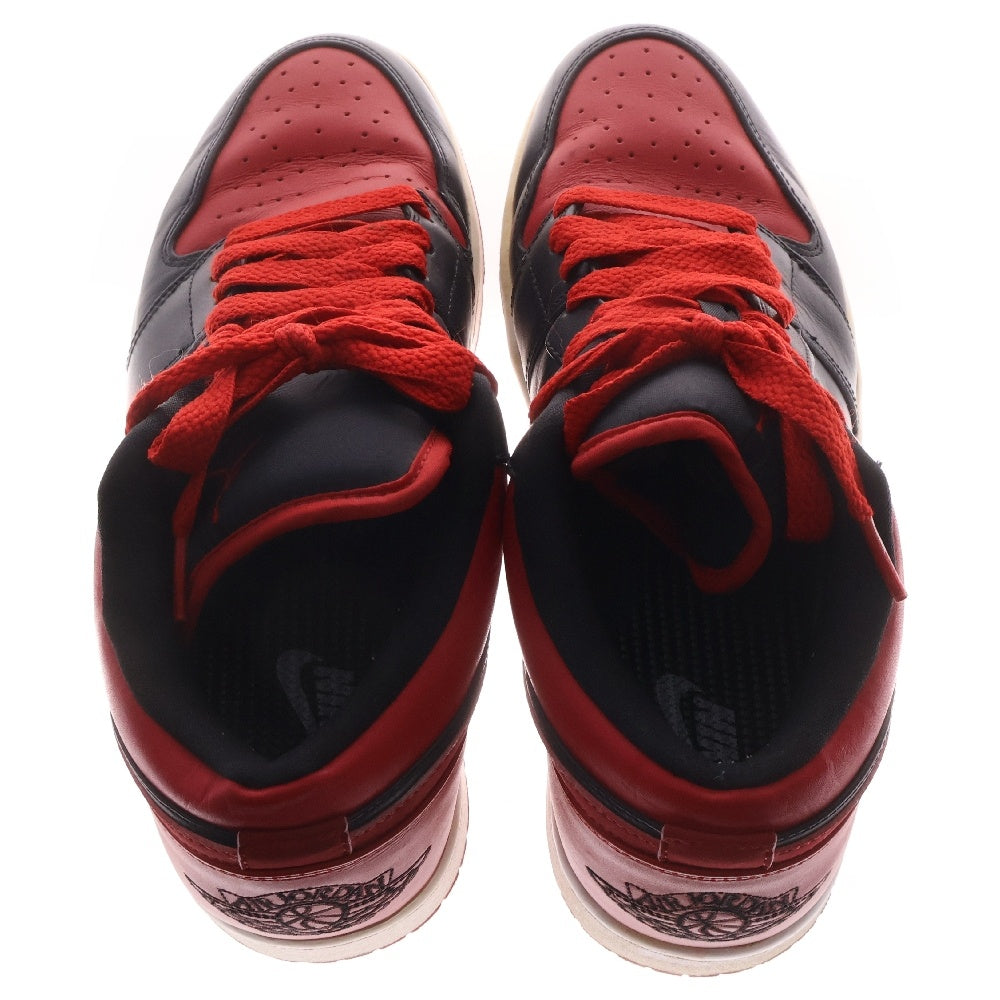 NIKE(ナイキ) 【2008年 観賞用】 AIR JORDAN 1 PHAT LOW エアジョーダン 1 ファット ローカットスニーカー ブラック/レッド US10/28cm 338145-061