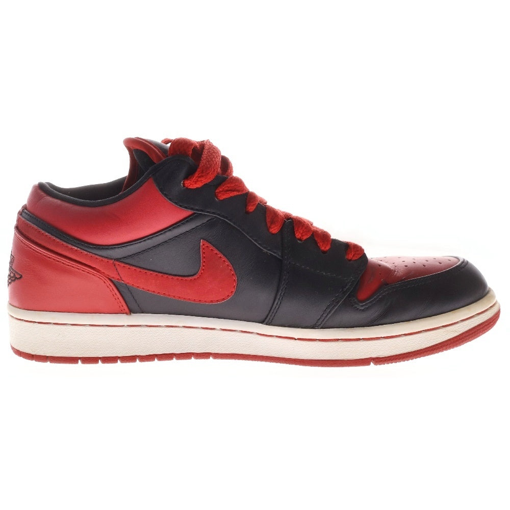 NIKE(ナイキ) 【2008年 観賞用】 AIR JORDAN 1 PHAT LOW エアジョーダン 1 ファット ローカットスニーカー ブラック/レッド US10/28cm 338145-061