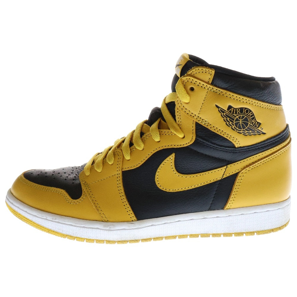 NIKE(ナイキ) AIR JORDAN1 RETRO HIGH OG POLLEN エアジョーダン 1 レトロ パラン ハイカットスニーカー イエロー US10/28cm 555088-701