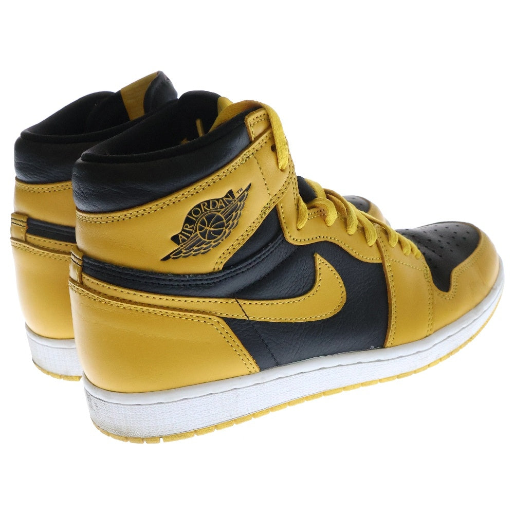 NIKE(ナイキ) AIR JORDAN1 RETRO HIGH OG POLLEN エアジョーダン 1 レトロ パラン ハイカットスニーカー イエロー US10/28cm 555088-701