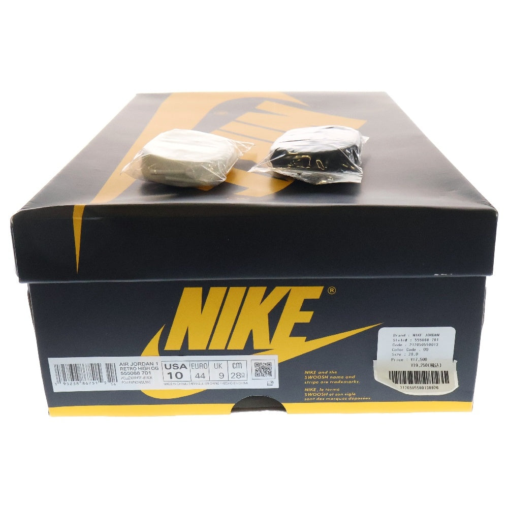 NIKE(ナイキ) AIR JORDAN1 RETRO HIGH OG POLLEN エアジョーダン 1 レトロ パラン ハイカットスニーカー イエロー US10/28cm 555088-701