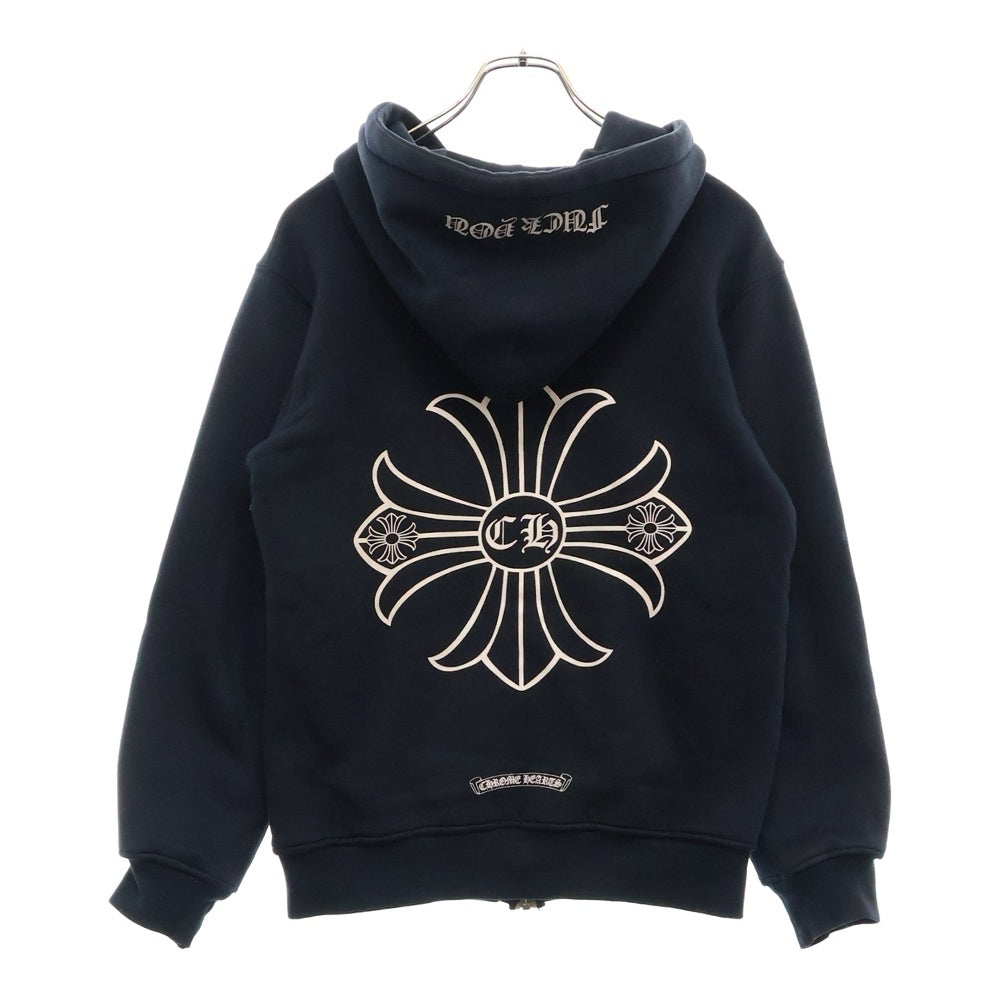 CHROME HEARTS(クロムハーツ) 【OLD】ダガージップ CHクロス サーマルライナー ジップアップ スウェットパーカー ブラック