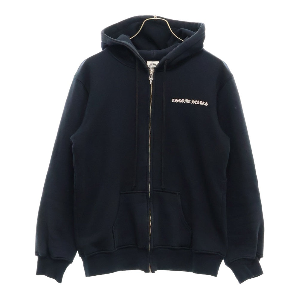 CHROME HEARTS(クロムハーツ) 【OLD】ダガージップ CHクロス サーマルライナー ジップアップ スウェットパーカー ブラック